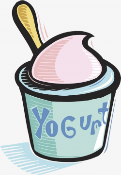 A Cup Of Yogurt, Cup Clipart, Spoon, Yogurt Vector PNG ...