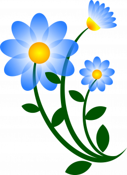 Blue Flower Clipart Big Flower
