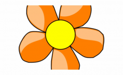Free Daisy Clipart - Cartoon Orange Flower Clipart - yellow ...