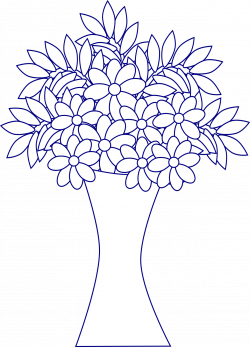 Here is a beautiful line art/ drawing of daisies in a vase from Me ...