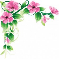 Green And Purple Flowers Clipart (57+)