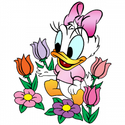 cute baby daisy duck with pacifier clipart - Clipground