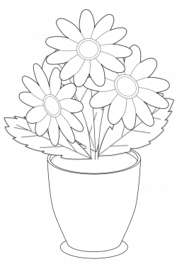 Drawn Bouquet flower jar - Free Clipart on Dumielauxepices.net