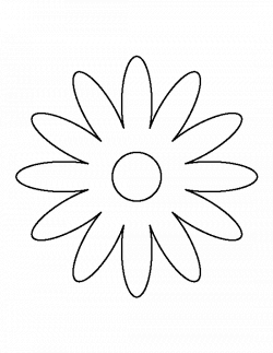 Daisy pattern. Use the printable outline for crafts, creating ...