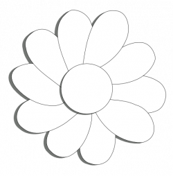 clipartist.net » Clip Art » daisy flower black white clipartist.net ...