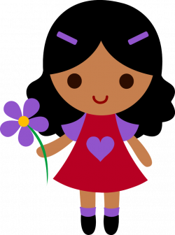 Clipart Girl Little Daisy 2 Free | typegoodies.me