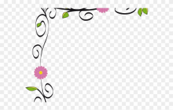 Daisy Clipart Page Border - Simple Design Of Border - Png ...