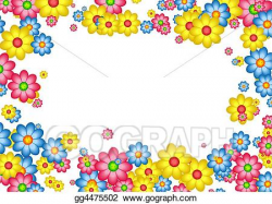 Clipart - Daisy border. Stock Illustration gg4475502 - GoGraph