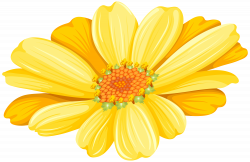 Yellow Flower clipart marguerite daisy - Pencil and in color yellow ...