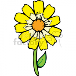 Yellow Daisy clipart. Royalty-free clipart # 374443