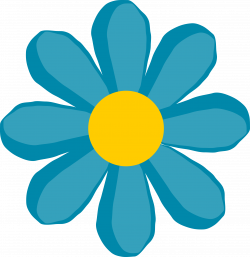 Blue Flower Clipart Flower Head