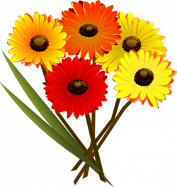 Red Orange Yellow Flowers Clip Art at Clker.com - vector clip art ...