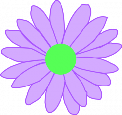 Purple Outline Daisy Clip Art at Clker.com - vector clip art online ...