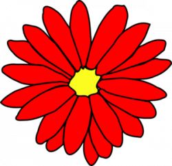 Red Daisy Flower 2 Clip Art at Clker.com - vector clip art ...