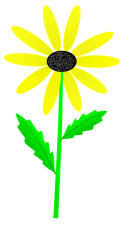 Yellow daisy on stem clip art | Clipart Panda - Free Clipart ...
