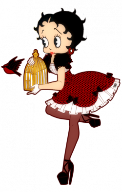 Betty letting her bird out of its cage #red #cartoons #bettyboop ...