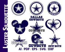 Dallas CowBoys svg | Sports silhouette | CowBoys vector | Wings clip art |  svg | dxf | eps | png | cricut cut file | separated svg