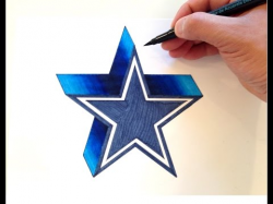 How to Draw the Dallas Cowboys Logo in 3D - YouTube