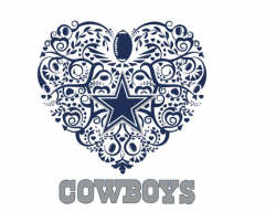 Dallas Cowboys Football Heart SVG | Products | Football ...