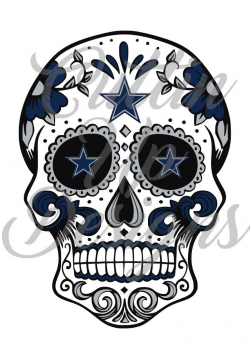 Dallas Cowboys Sugar Skull SVG for Cricut or by ...