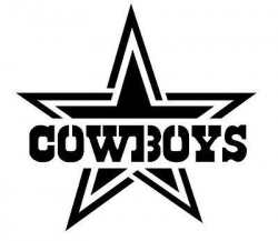 NFL DALLAS COWBOYS STAR WITH FONT REUSEABLE STENCIL ** FREE ...