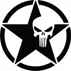 US Army Star Punisher Skull Vinyl Graphic Decal | Pinterest ...