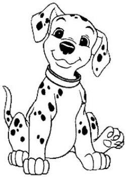 Dalmatian clipart black and white 3 » Clipart Station