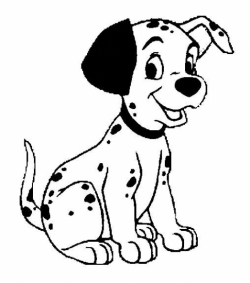 Dalmatian clipart black and white 5 » Clipart Station