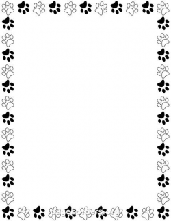 Black and White Paw Print Border | Dalmatian party ...