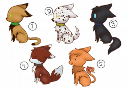 Chibi animal adopts [5/5 OPEN] by Trickster-redcrow on DeviantArt