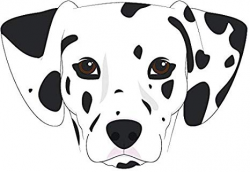 Cute Sweet Adorable Puppy Dog Head Breed Cartoon Vinyl Sticker, Dalmatian