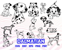 DALMATIAN SVG, dalmatian dog svg, cartoon dalmatian, cute ...