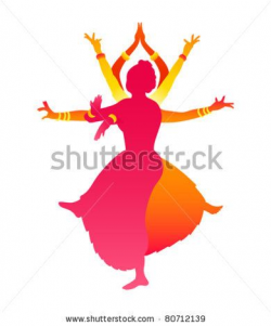 stock vector : Colorful classic Indian female dance ...
