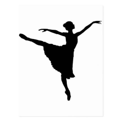 BALLERINA En Pointe (Ballet Dancer silhouette) ~.p Postcard ...