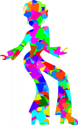 Clipart - Colourful disco dancer 4