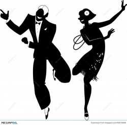 Gatsby Party Silhouette Illustration 55576828 - Megapixl