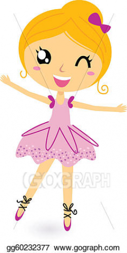 EPS Vector - Cute little dancing ballerina girl. Stock ...