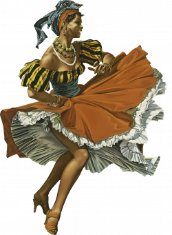 Vintage Caribbean Dancing Woman Icons PNG - Free PNG and Icons Downloads
