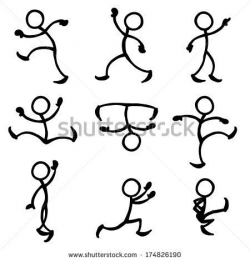 stick people in action, trying to get ideas for dancing ...