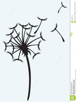Free download Blowing Dandelion Stencils Clipart for your ...