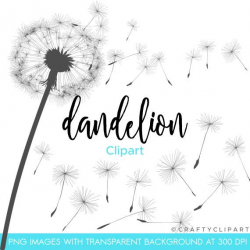Dandelion Clipart, Dandylion, Blowing Dandelion, Vector ...