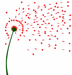 Dandelion Seed Clip art - Red floating dandelion 820*851 transprent ...