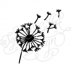 Dandelion Flower SVG DXF PNG digital download file Silhouette Cricut vector  graphics Clipart Vinyl Cutting Machines Screen Printing