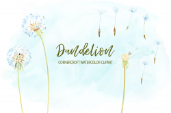 Watercolor Dandelion Clipart