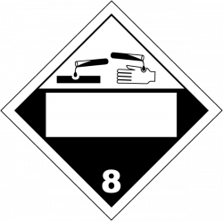 Blank Corrosive Class 8 Placard L1277 - by SafetySign.com