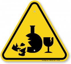 Broken Glass Hazard Symbol | ISO Warning Sign, SKU: IS-2122 ...