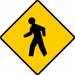 Pedestrian Sign Clip Art At Clker Com Vector Clip Art Online ...