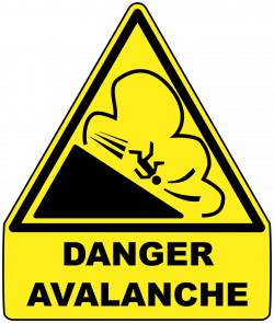 Clipart - Avalanche warning sign