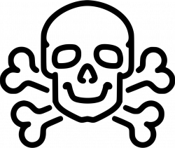 Danger Poison High Voltage Death Skull Jolly Roger Bone Bones ...