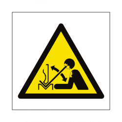 Rapid Movement of Workpiece in Press Brake Hazard Symbol Sign | PVC ...